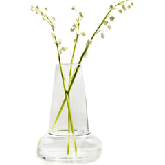 Holmegaard Flora Vase, Clear, 9.4" H x 6.7" D, Designed by Less Limits v/Louise Campbell, Gift Box Included