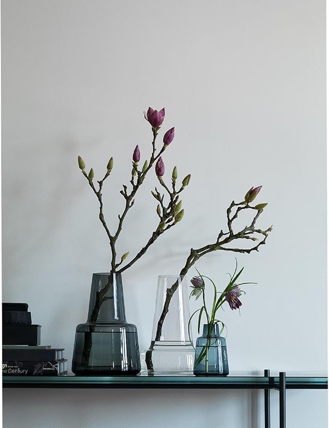 Holmegaard Flora Vase, Clear, 9.4" H x 6.7" D, Designed by Less Limits v/Louise Campbell, Gift Box Included