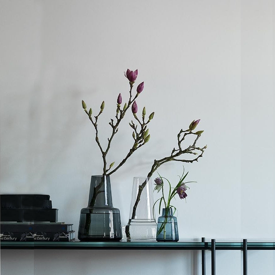 Holmegaard Flora Vase, Clear, 9.4" H x 6.7" D, Designed by Less Limits v/Louise Campbell, Gift Box Included