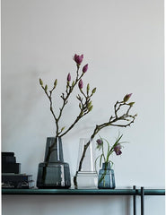 Holmegaard Flora Vase, Clear, 9.4" H x 6.7" D, Designed by Less Limits v/Louise Campbell, Gift Box Included