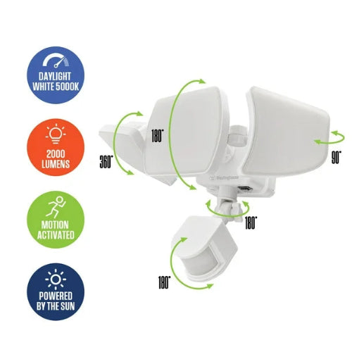 Westinghouse Solar LED Security Light, 2000 Lumens