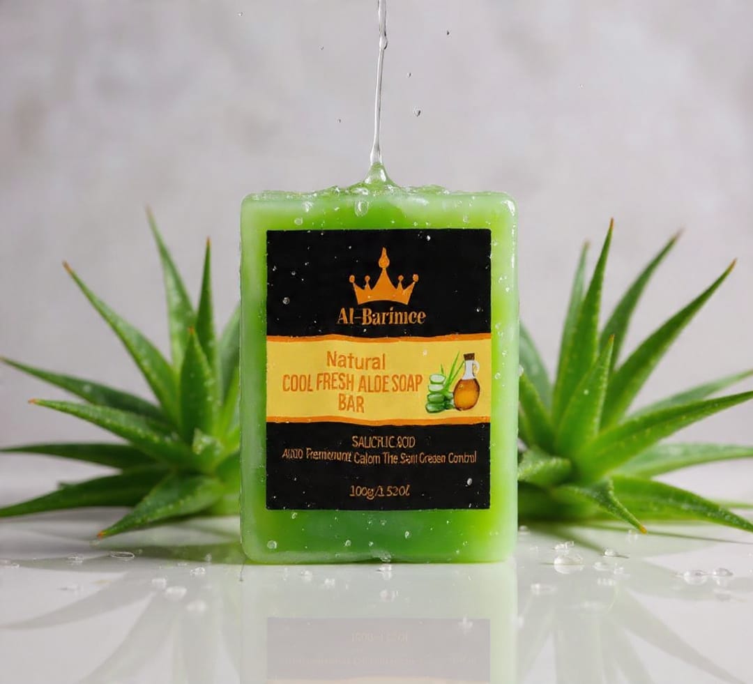 Cool Fresh Aloe Soap Bar | Hydrating, Refreshing & Soothing Skin Cleanser | Natural Aloe Vera Bathing Bar