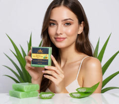 Cool Fresh Aloe Soap Bar | Hydrating, Refreshing & Soothing Skin Cleanser | Natural Aloe Vera Bathing Bar