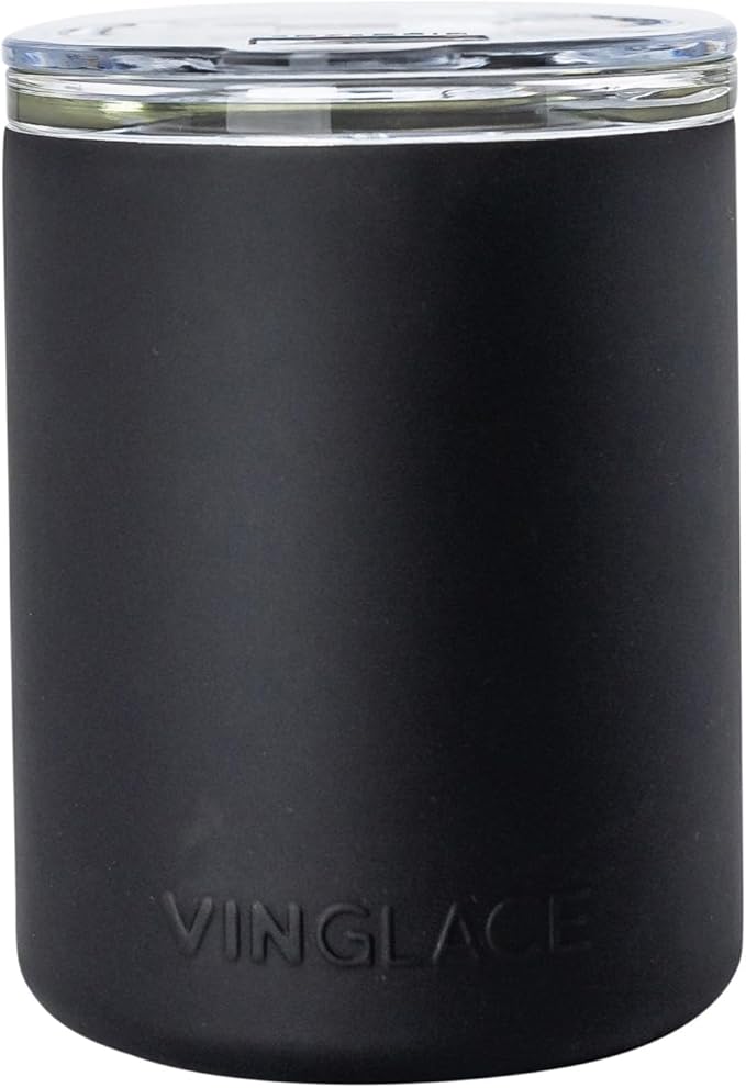 Premium Insulated Whiskey Glass 12oz – Stainless Steel Vacuum Tumbler with Glass Insert & Lid