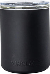 Premium Insulated Whiskey Glass 12oz – Stainless Steel Vacuum Tumbler with Glass Insert & Lid