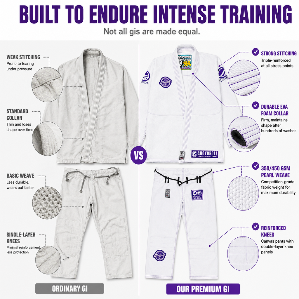 Premium White BJJ Gi – Durable Brazilian Jiu-Jitsu Training Uniform