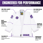 Premium White BJJ Gi – Durable Brazilian Jiu-Jitsu Training Uniform
