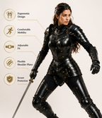 Women's Genuine Cow Leather Medieval Knight Armor Set