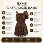 Women's Genuine Cow Leather Medieval Armor Dress