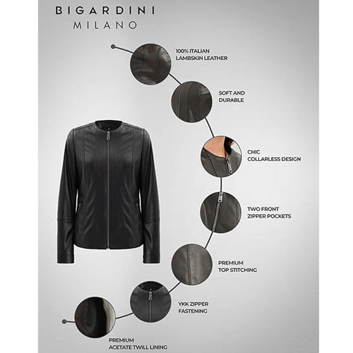 Women’s Black Zipper Leather Jacket