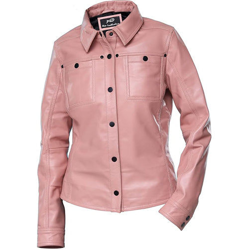 Women’s Fold-Color Leather Jacket 