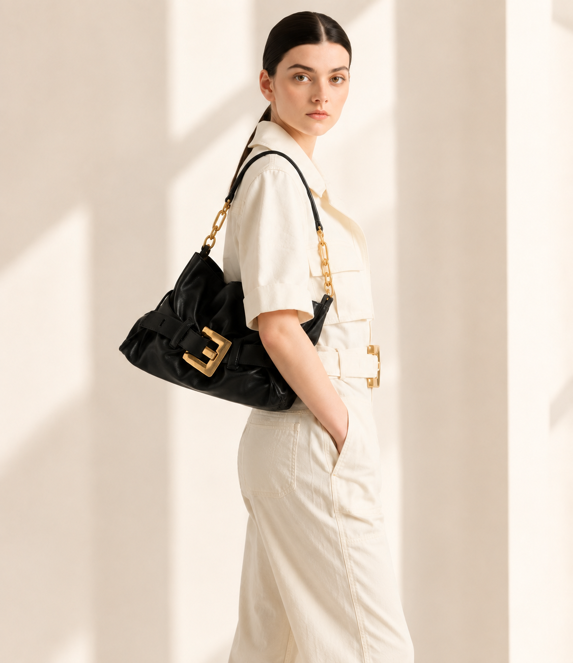 Medium Anthem bag in calfskin leather