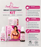 Breast Enhancement Kit – 3-Piece Bust Care Cream, Lotion & Drops Set