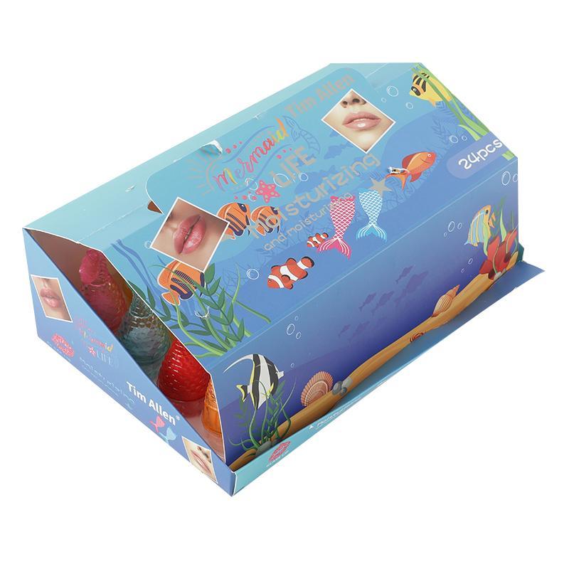 24 Mermaid Travel Size Lip Balms Daily Moisturizing Formula