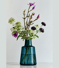 Elegant Glass Flower Vase for Modern Home Décor, Decorative Clear and Coloured Glass Vase with a Stylish Design, Ideal for Fresh Flower Arrangements, Living Room, Bedroom, Dining Table, Office and Contemporary Interior Decoration.