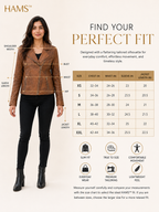 Women’s Brown Genuine Cow Leather Biker Jacket