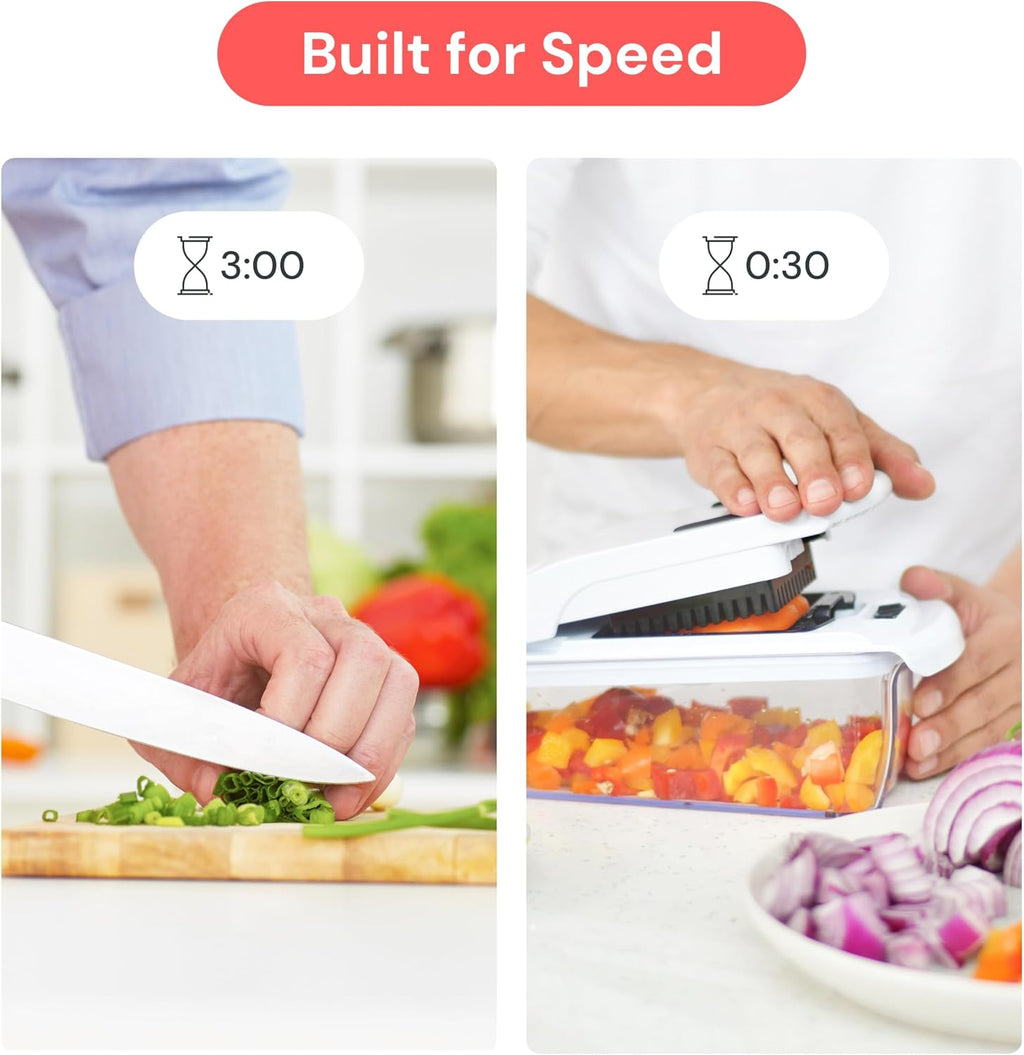 Fullstar Pro 4-in-1 Vegetable Chopper with Container – White