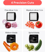 Fullstar Pro 4-in-1 Vegetable Chopper with Container – White